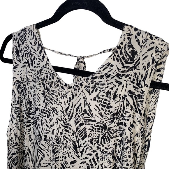 Ecote Black and White Boho Pattern Sundress - Picture 2 of 6